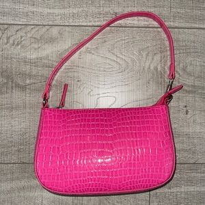 Pink Faux Croc Missguided Bag